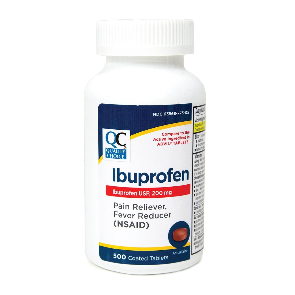 Kvaliteedivalik Ibuprofeen 200mg. Tablett 500- maakond plastikpudelis