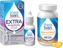 TheraTears 1200mg Omega 3 toidulisand silmade toitumiseks, orgaaniline linaseemnete triglütseriidide kalaõli & VIT E,90 loend silmatilgad, ekstra kuiv silmateraapia, 15 ml,0,5 Fl oz