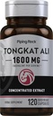 Piping Rock Tongkat Ali | 1600mg | 120 kapslit | Longjacki ekstrakt | Taimne täiendus | Mitte-GMO, Gluteenivaba