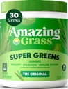 Amazing Grass Greens Blend Superfood: Rohelised Pulber Segu Energia, Orgaaniline Spirulina, Chlorella, Beet Root Pulber, Seedeensüümid Ja Probiootikumid, Originaal, 30 Servings (Pakendamine Võib erineda)