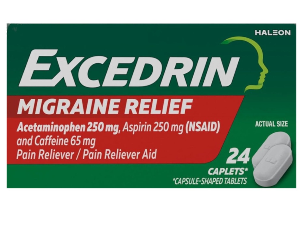 Excedrin Migreen Reliever Caplets 24 ea