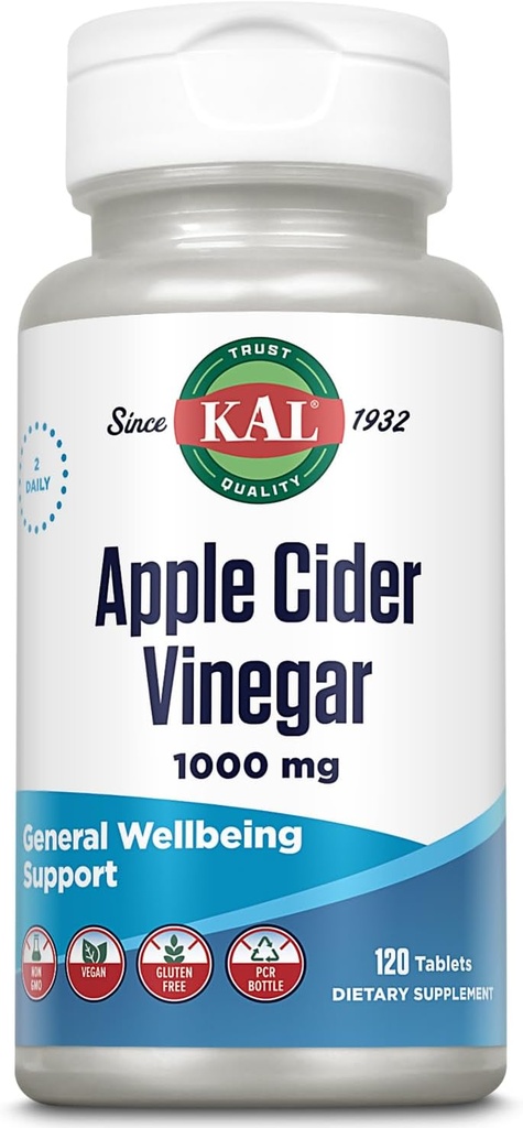 KAL Õunasiidri äädikakapslid, 500 mg, 120 krahv