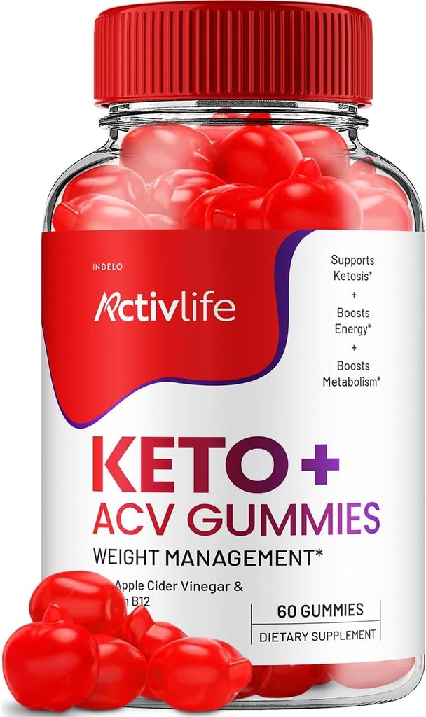 ActivLife Keto ACV Gummies - Active Life Keto Apple Siider Äädikas Gummies, ActivLife Keto + ACV Kaalujuhtimine Gummies ActiveLife Advanced 1000mg valem (1 Pack - 60 Gummies)