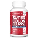 Health Plus Super Colon Cleanse Night Formula Seedetrakti tugi | Kõhukinnisuse leevendamine, et vähendada puhitust probiootikumidega ja palderjani juur une jaoks | Rohkem kui 1 puhastamine, 60 kapslit