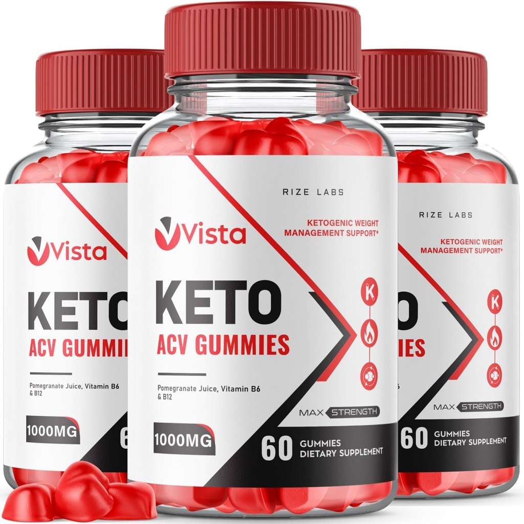Rize labs (Pack of 3 Vista Keto ACV Gummies for Advanced Weight Loss, VistaKeto Supplement, Vista Maximum Strength Gomitas, Advanced Formula Reviews (180 Gummies)