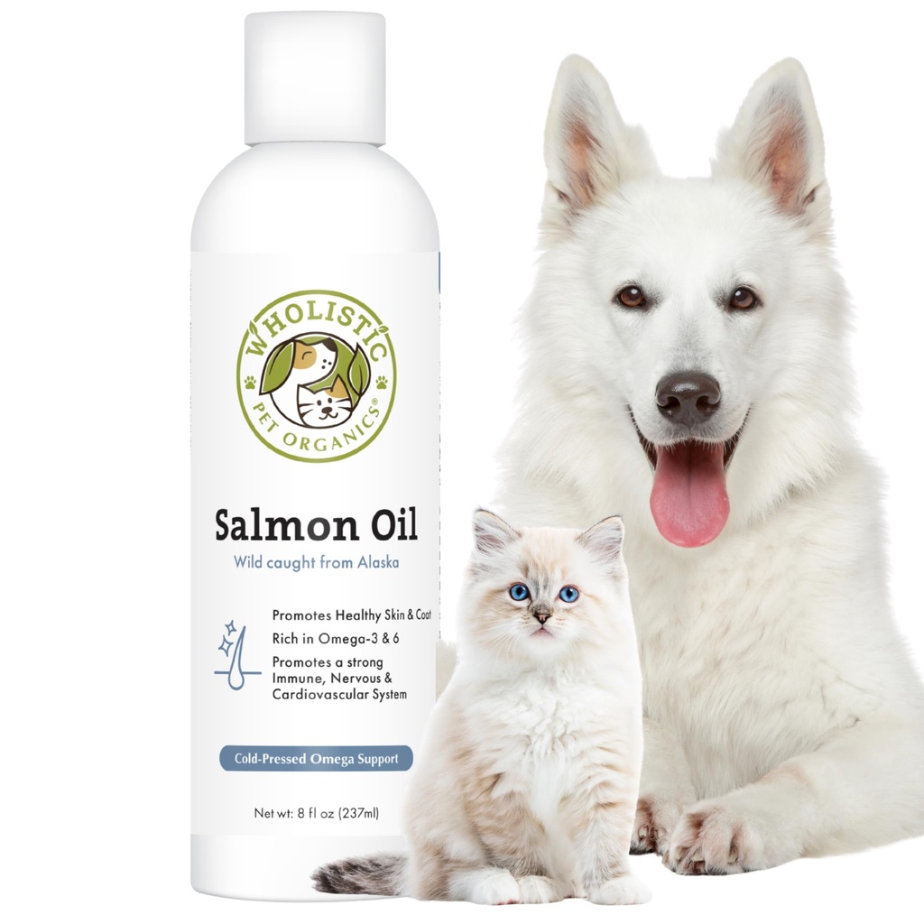 Wholistic Pet Organics Lõheõli: Süvamere looduslik Alaska lõheõli koertele ja kassidele - looduslik omega 3 koera kalaõli lisand EPA ja DHA naha, kate, südame ja närvisüsteemi tervise jaoks