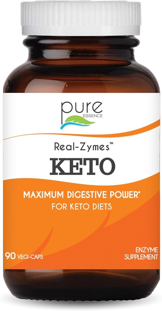 Real-ZymesTM KETO seedeensüümide täiendus probiootikumidega parema seedimise jaoks - looduslik toetus puhumise, gaasi, Belchingi, kõhulahtisuse, kõhukinnisuse, IBS jne leevendamiseks - 90 kapslit
