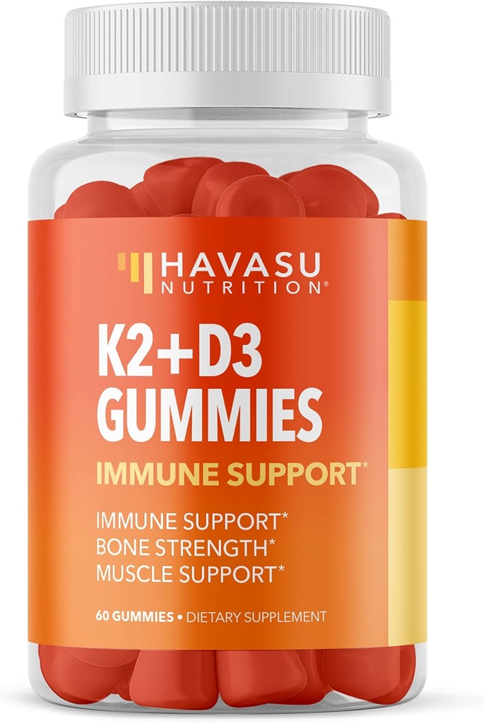 HAVASU TOITIMINE Vitamiin D3 K2 Gummies, Vaarika, 60ct