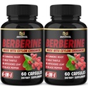 (2 pakendit) Berberine Supplement Plus Tseiloni kaneel, kurkum, artišokk, piimaohakas, must pipar - 120 kapslit - 4 kuud pakkumine