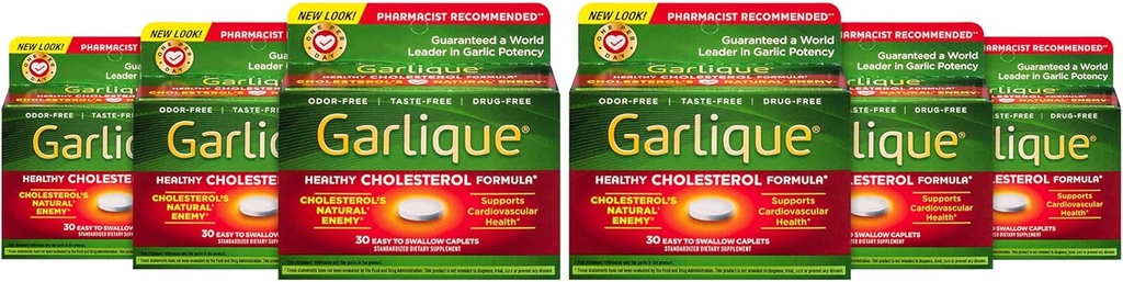 Garlique Tervislik kolesterool Valem 5000 mcg Allicin, 60 Enteric kaetud kapslid (Pack of 6)