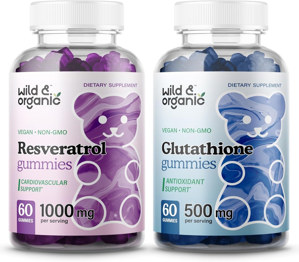 Wild & Organic Resveratrol Gummies & L-Glutatioon Gummies