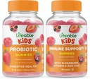 Elujõuline probiootikum 2 miljardit CFU lapsed + immuunsuse tugi lapsed, Gummies Bundle - suurepärane maitse, vitamiinilisand, gluteenivaba, GMO-vaba, närimiskumm