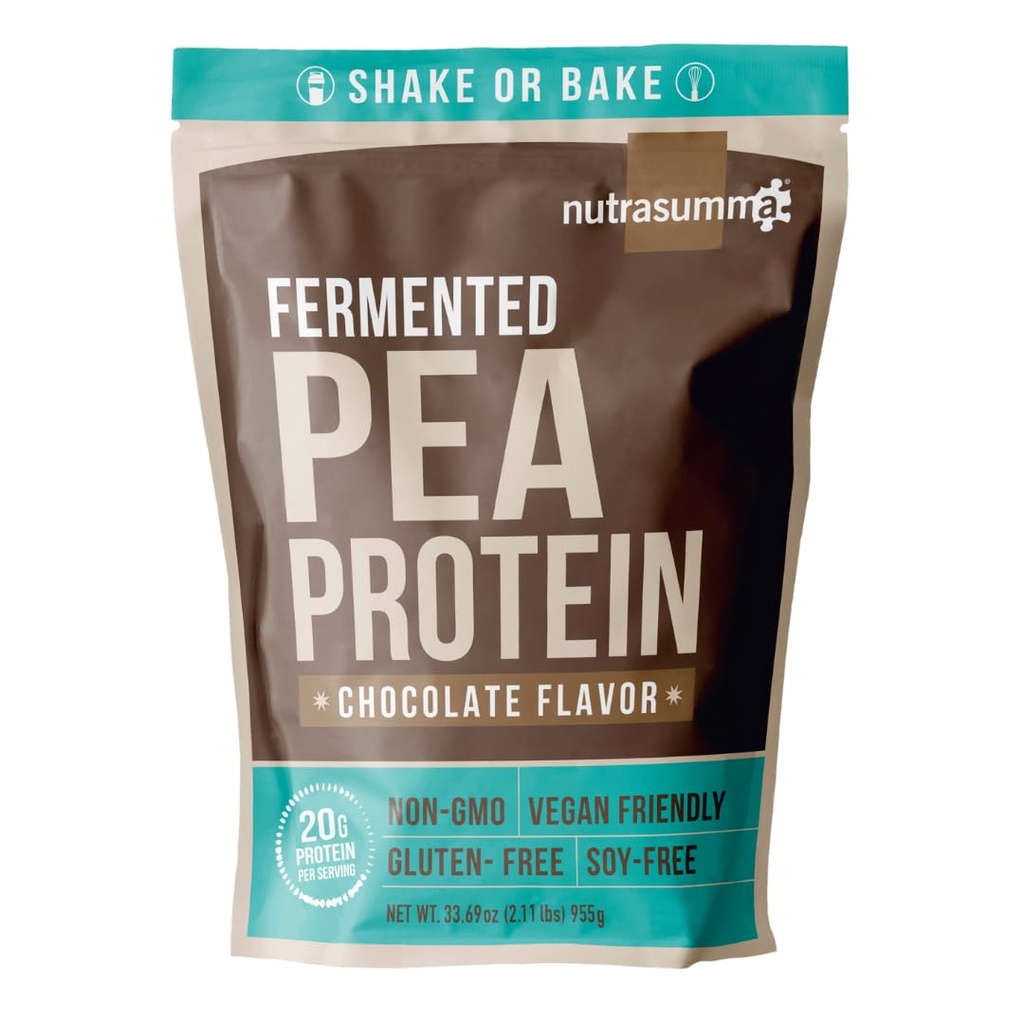 Nutrasumma Peavalgu pulber, Vegan Chocolate Maitse, 100% Taimne, Ei Kunstlikud Magusained, Non GMO, Gluteenivaba & Soy Free, 2.11 LB