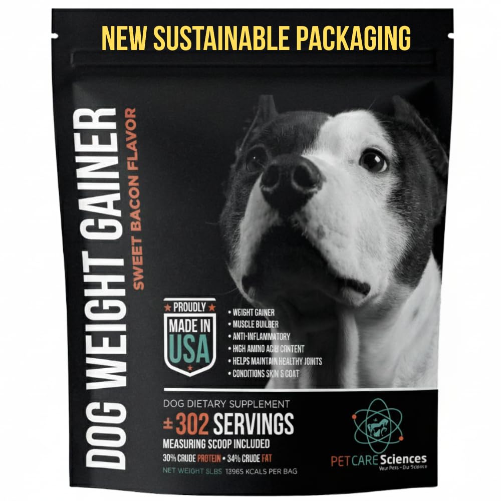 PET Care Science 5 lbs Servings of Dog Weight Gainer - Kaalutõusu täiendused koertele - Koerte ja koerte lihaste ehitaja - valmistatud USAs