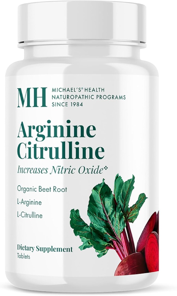 MICHAEL's Health Naturopathic Programs Arginiin tsitrulliin - 90 tabletti - suurendab lämmastikoksiidi - orgaanilise peedi juur - 30 serveerimist