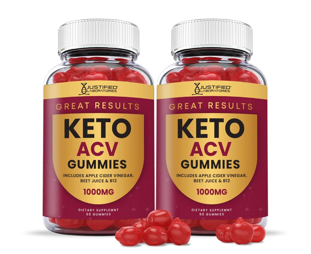 Põhjendatud Laboratories (2 Pack Great Tulemused Keto ACV Gummies 1000MG granaatõuna mahlapeet Root B12 120 Gummys