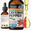 BIO KRAUTER® Cayenne Pepper tilgad 684 mg - puhas Vegan Cayenne Pepper Supplements 2 Fl.Oz 28 päeva tarne - looduslik kapsaitsiin seedetrakti toetuseks - alkoholi ja suhkru vaba, mitte-GMO