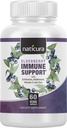 Elderberry Immune Support - Daily Supplement meestele ja naistele - Vitamiin C, tsink, kuldseelik, Echinacea ja Elderberry - 60 kapslit, 5-in-1 prebiootikumid ja probiootikumid - valmistatud USAs