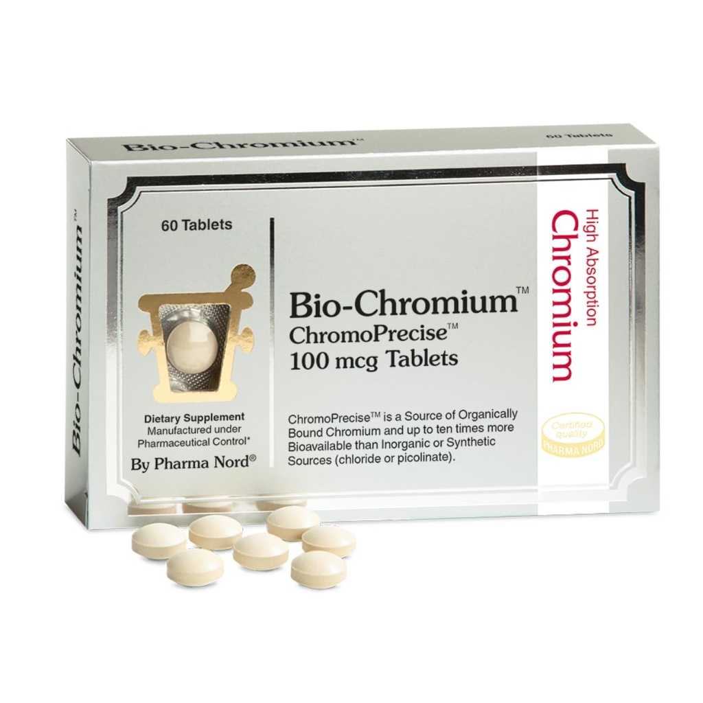 Bio-Kroom 100mcg | 10x Better Absorption | Patenteeritud valem ihade ennetamiseks | KromoPrecise Organic Chromium Supplement | Valmistatud farmaatsiastandardite järgi (60)