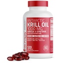 Bronson Antarktika krillõli 1000 mg koos Omega-3s EPA, DHA, Astaksantiin ja Fosfolipiidid 120 Softgels