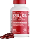 Bronson Antarktika krillõli 1000 mg koos Omega-3s EPA, DHA, Astaksantiin ja Fosfolipiidid 120 Softgels