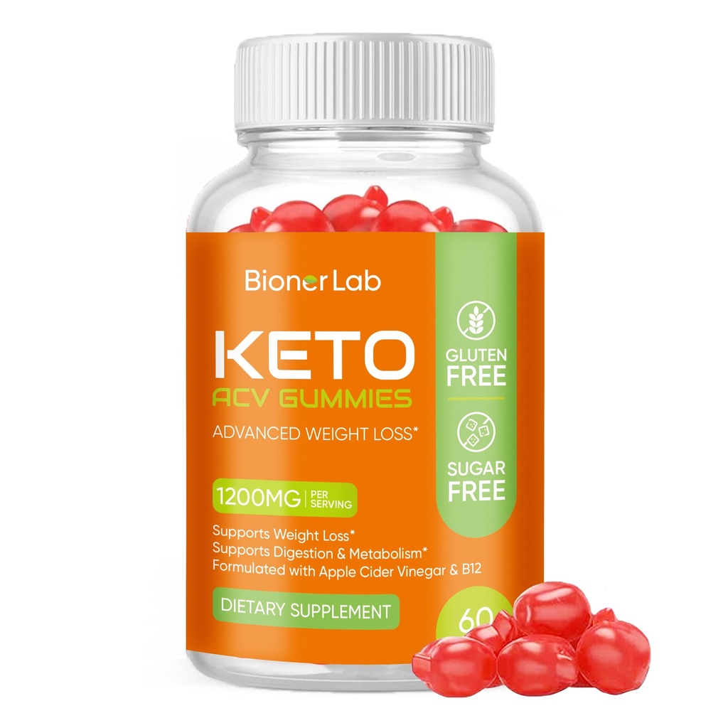 BionerLab Keto ACV Gummies for Advanced Weight Los Rapid Belly Fat Burn - Sugar Gluten Free Pro Active Super Apple Siider Äädikas Dieet täiendus meestele Naised - Seedimine Metabolism Juuksenahk Tervis