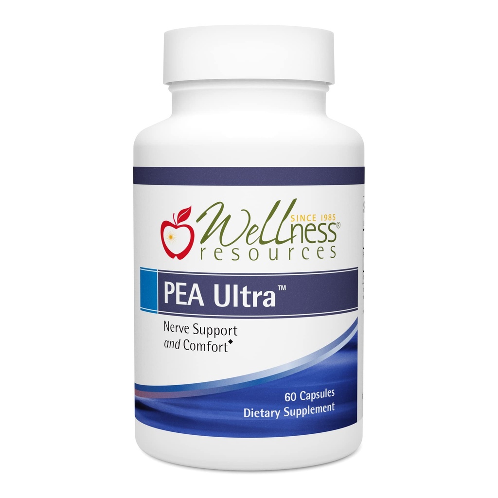 Wellness Resources Pea Ultra koos Levagen + kõrge imendumise herne lisandiga väiksema valu, liigeste tervise, unetugi, aju tervise ja stressi tugi - Palmitoüületanoolamiid 300mg, 60 kapslit