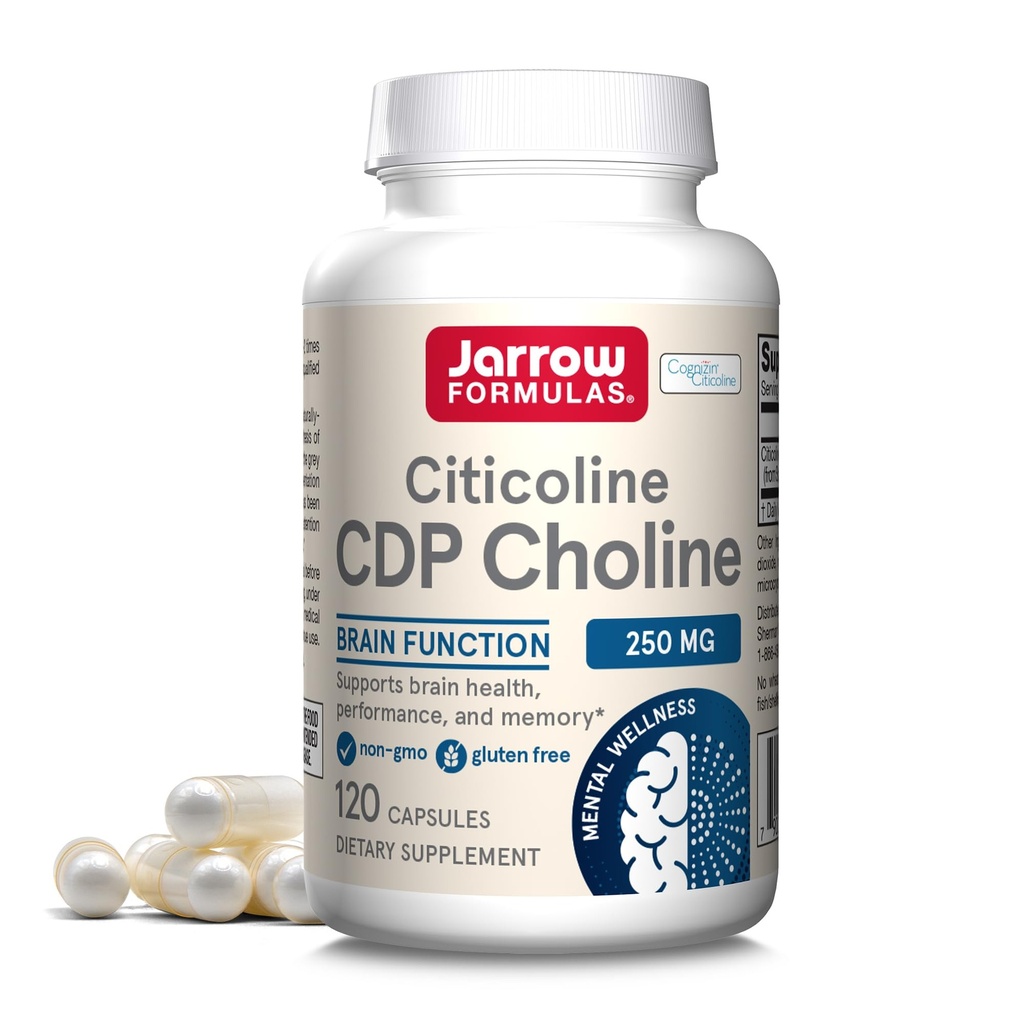 Jarrow valemid CDP koliin 250 MG, CDP koliinilisand toetab aju tervist, jõudlust ja mälu, 120 kapslit, kuni 120 päeva pakkumine