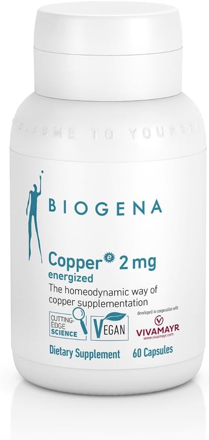 Biogena Copper 2 mg Energized - kergesti imendunud ja hästi talutav tsitraadivorm - 60 kapslit