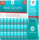 Medi Grade Sinus Rinse Packets – Nasal Loputada Essentials Kit 130 x soolapakend ja Mugav Ladustuskott - Nautige pingutusteta nina niisutamine kodus või teel meie Neti Pot soolapakend