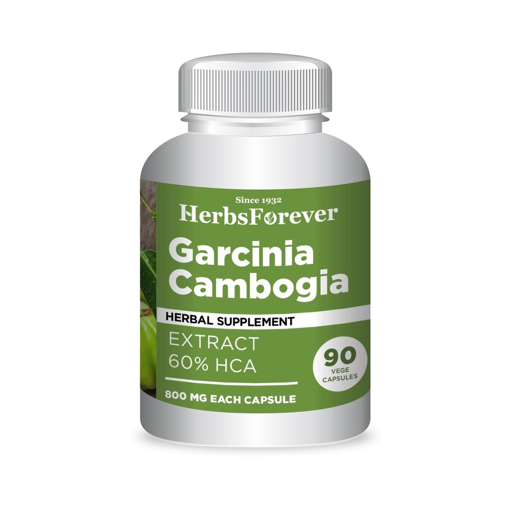 Herbsforever Garcinia cambogia ekstrakti täiendada | toetab tervislikku elustiili ja kaalulangus | looduslik taimsete valem | 90 Taimede kapslid täiskasvanutele