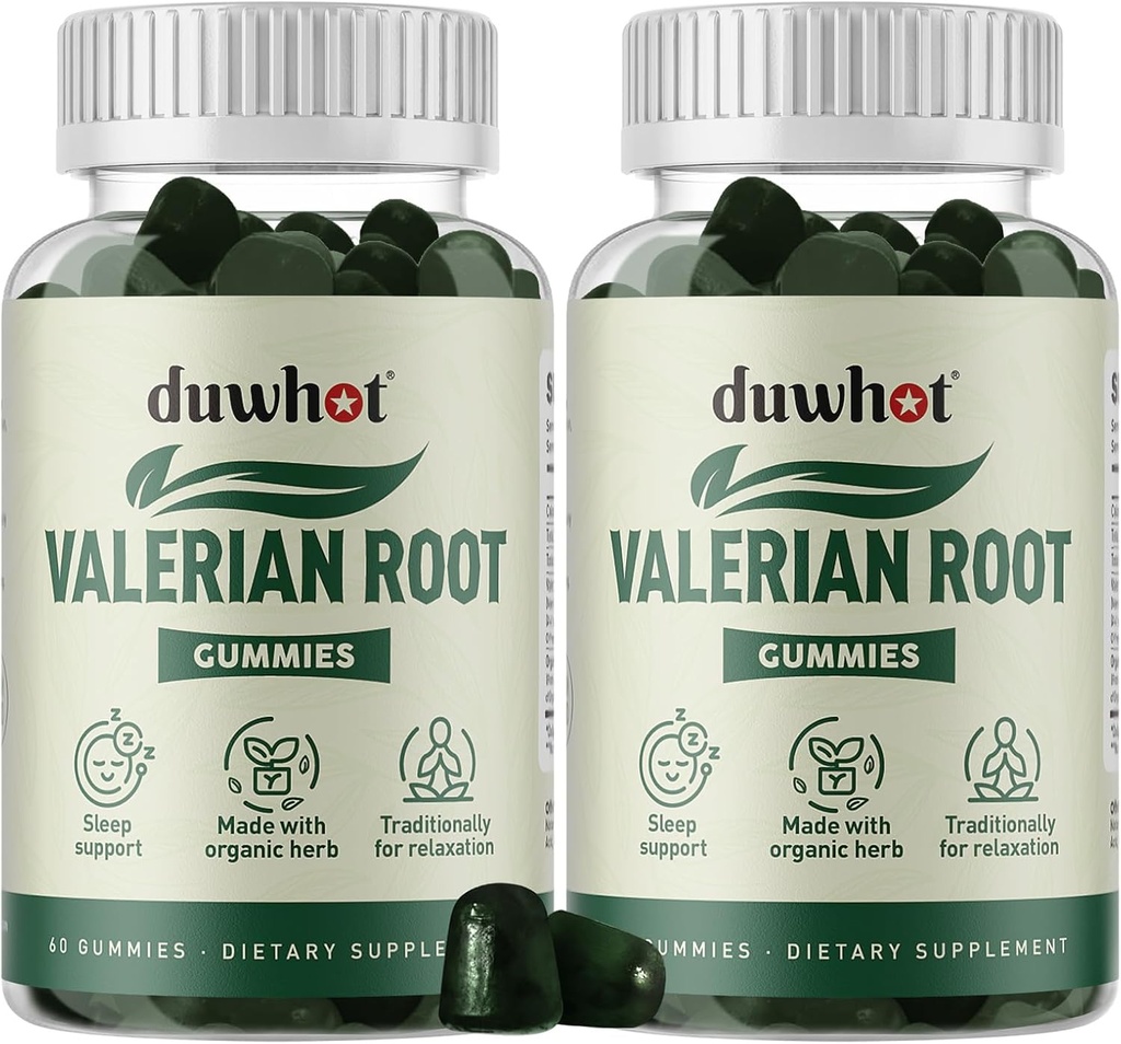 Valerian Juur Gummy, Orgaaniline Valerian Juur Sleep & Stress Relief, Täiustatud Kummeli Lill täiskasvanutele, Kids-Friendly, Apple Maitse, 120 Counts