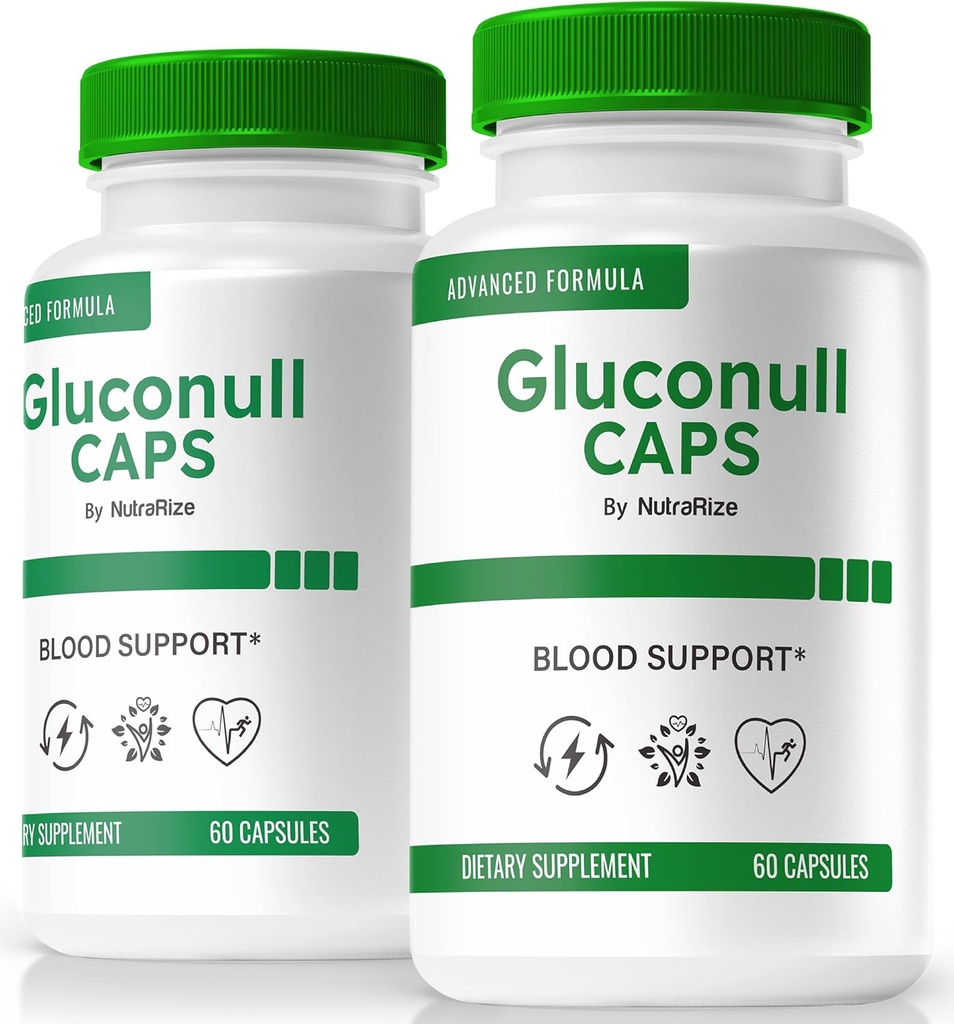 (2 Pack) Glükonull korgid, ametlik Gluco NullCaps valem, puhas toetus stabiilse taseme ja kütuse energia üldise tervise, kõik looduslikud koostisosad, Gluco Null Glyco Optimizer (120 kapslit)