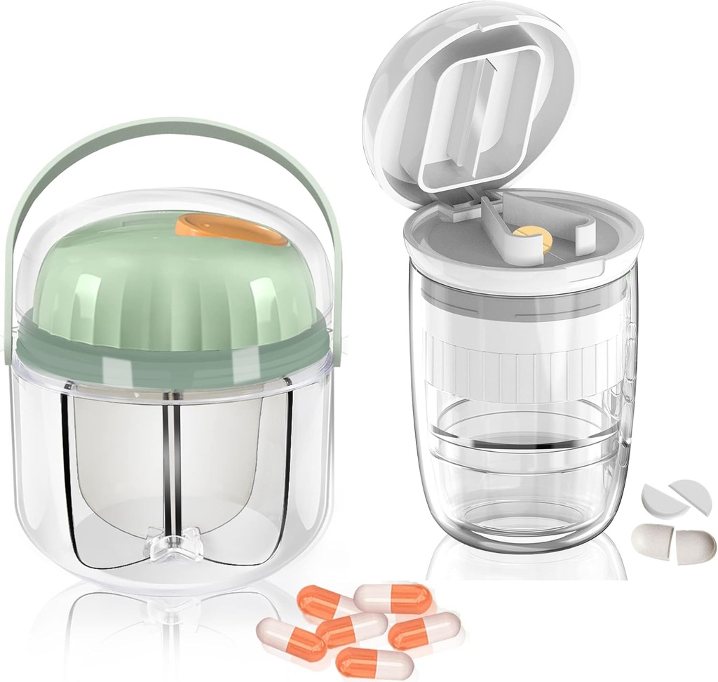 GloDeals Pill Korraldaja, Pill Crusher, Cutter ja Splitter