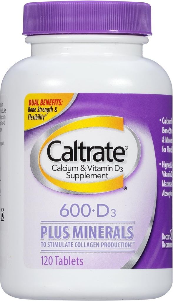 Caltrate Bone Health Advanced 2in1 Dual Action Minerals, 120 tabletti