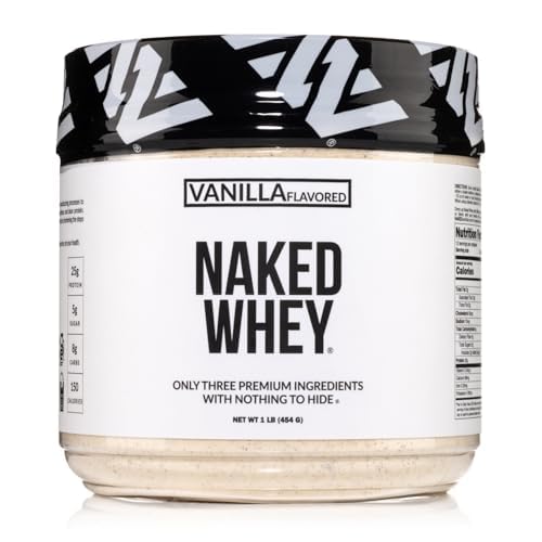 NAKED Vanilla vadakuvalk 1Lb, Ainult 3 Koostisosad, Kõik Looduslik Rohutoit Vadakuvalk Pulber + Vanilla + Kookossuhkur - GMO-vaba, Sojavaba, Gluteenivaba. Abi Lihaste kasv, 12 Servingut