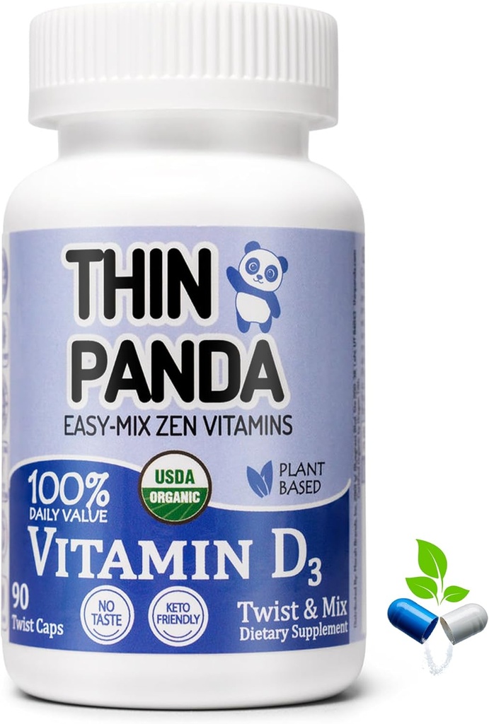 100% orgaaniline D3-vitamiini lisand | 100% oma RDA-st | Tugevate luude ja tervisliku immuunsuse jaoks | Unikaalne keerdumine ja segu disain | GMO Gluten Vegan & Maitse tasuta | Täiskasvanud ja lapsed vanuses 4 ja vanemad | 90 Servingut