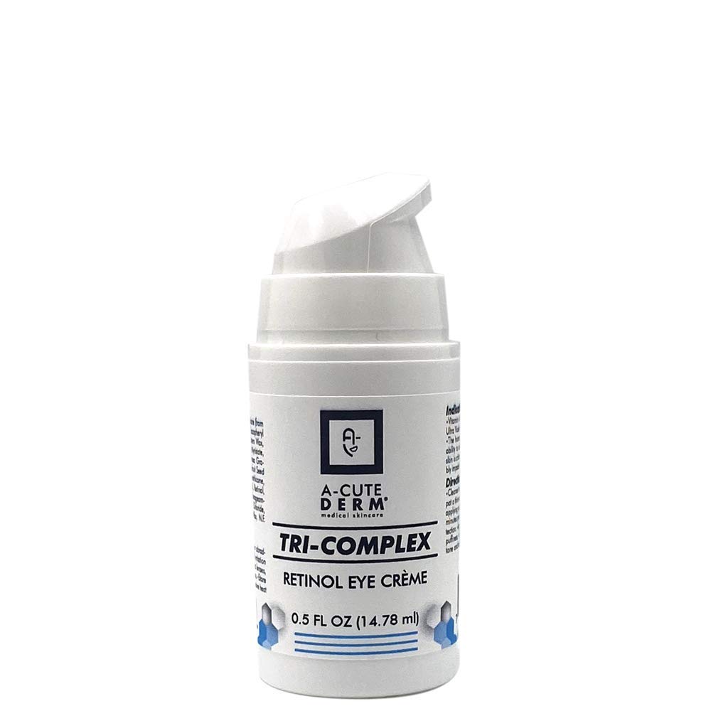A-Cute Derm Tri-Complex Retinol Eye Crème - hüdraatuv silmakreem koos retinooliga, vitamiin C & E - aitab pehmendada peente joonte välimust - 0,5 oz