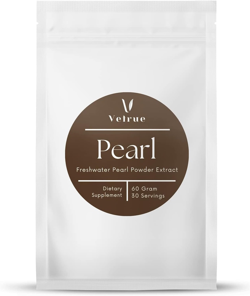 Puhas pärlipulber | 60 Grams |100% looduslikud koostisosad värskest veest | Mitte-GMO | toidulisand kaltsiumi ja aminohapetega (30 serveerimist)