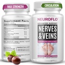 Mizzle Leg Circulation Supplement - toetab närve, Veenid 1470mg, 8 in 1 Kapsel Kastan, Diosmin, Hawthorn maksimaalseks leevenduseks varbad, jalad, pahkluud, vasikad, jalad - Neuroflob