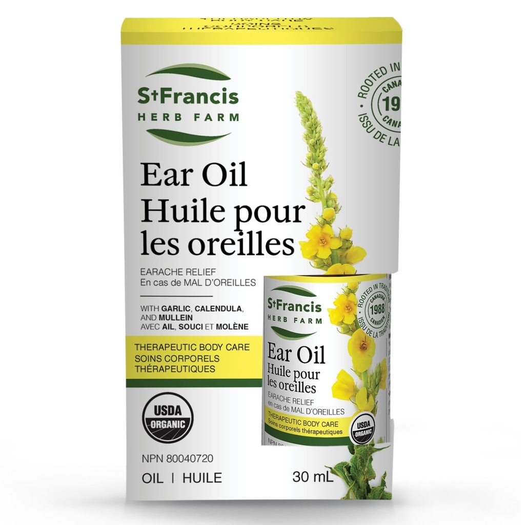 ST FRANCIS HERB FARM orgaaniline kõrvaõli, 30 ml
