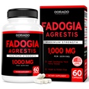 Fadogia Agrestis Extract 1000mg per Serving - [maksimaalne tugevus] - tugevus, Drive, sportlik jõudlus, lihasmass - Kolmanda osapoole testitud - null täiteaineid - Gluteenivaba, Non-GMO, Vegan kapslid