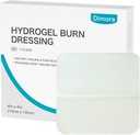 Dimora Hydrogel Burn Dressing 4 " x 4" - Burn and Haound Dressing Instant Cooling Relief väikeste põletuste ja haavade jaoks, rahustav niiske põletuspadjad 1.-2. astme põletused, lõiked, marrastused (10 loend)