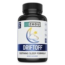 Zhou Driftoff - Nature Inspired Sleep Aid, Valerian Juur & Melatoniin Magamiseks Meestele Ja Naistele, Rahulik Magamislisa Gaba Ja Kummel Lõõgastamiseks - 60 Veggie Kapslit
