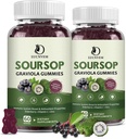 Orgaaniline Soursop Graviola Gummies, Soursop Extract Elderberry Rich in Multivitamiini Natural Antioxidant, Cell Support & Regeneration, Immune Boost ja nahk, Vegan- 60 päeva tarne