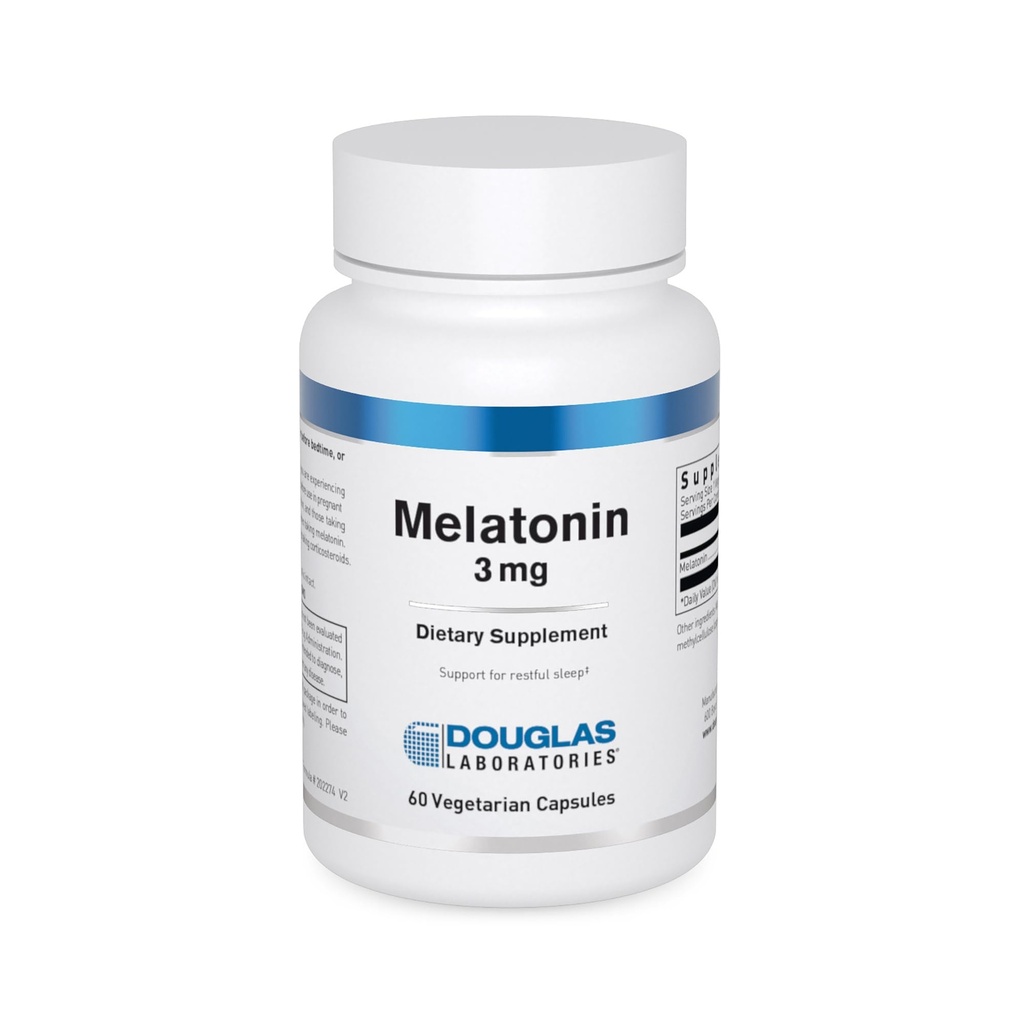 Douglas Laboratories 3 mg melatoniin | Toetab une-/ äratustsüklit | 60 kapslit