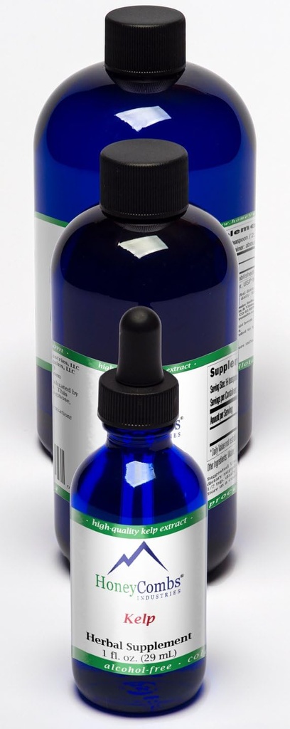 HoneyCombs 8oz. Kelp - toetab aju, seedimist, näärmeid, juukseid, südant ja muud - alkoholivaba vedelik ekstrakt