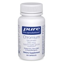 Puhas kapseldamine Kroom (pikolinaat) 200 mcg | Hüpoallergeenne toidulisand tervisliku lipiidi ja süsivesikute Metabolismi tugi * | 60 kapslit
