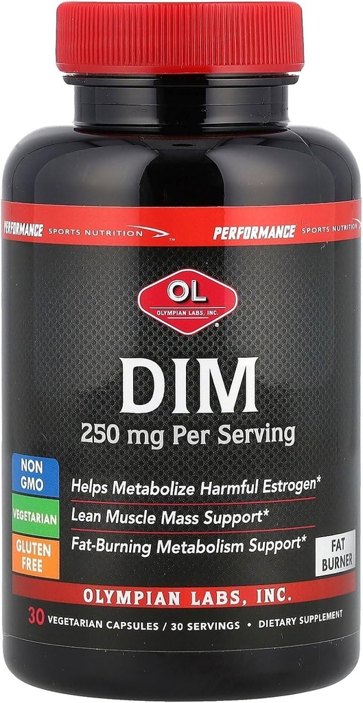 Olympian Labs Performance DIM Supplement 250mg - DIM Diindolüülmetaan 30 kapslit (30 päeva varu)