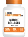 BulkSupplements.com Mere kollageeni kapslid - Kala kollageeni täiendus, kollageen naistele ja meestele - hüdrolüüsitud kollageen, gluteenivaba, 5 kapslit serveerimise kohta, 300 kapslit (pakk 1)